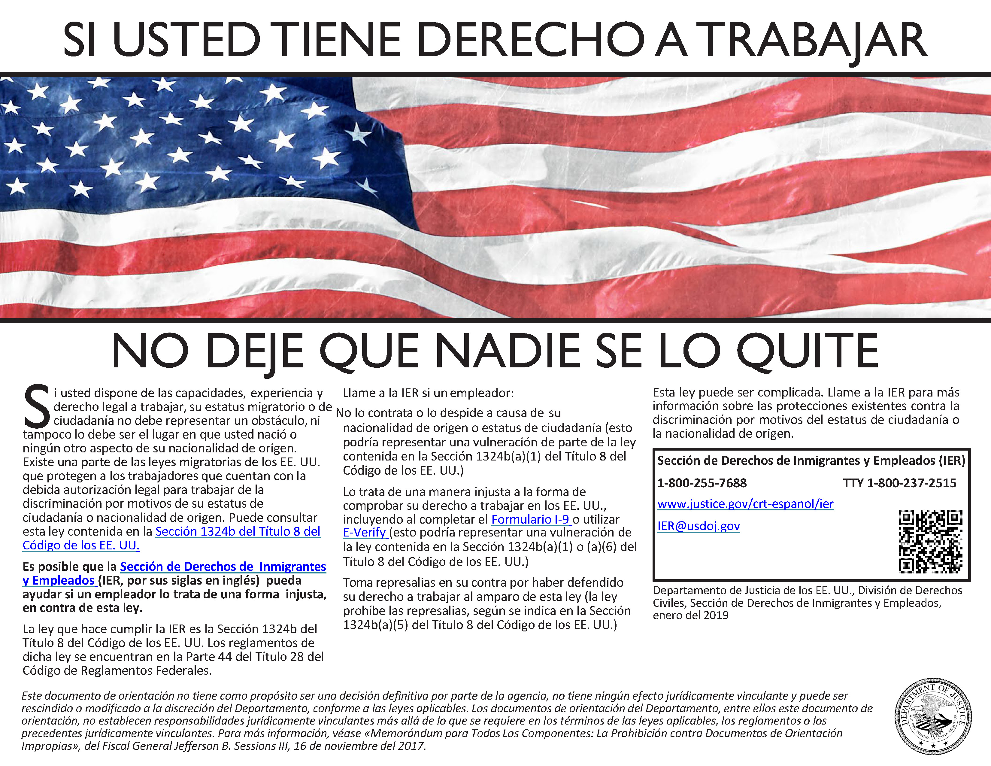 IER Right to Work Spanish